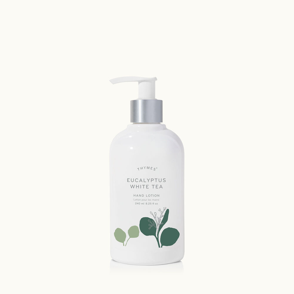 Thymes Eucalyptus White Tea Hand Lotion is moisturizing for dry hands image number 0